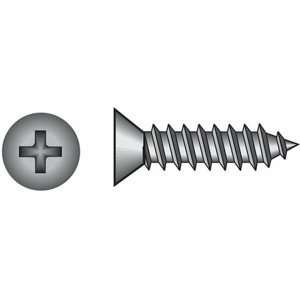 Aceds 6 x 0.63 in. Phillip Flat Head Sheet Metal Screw  Zinc 77203